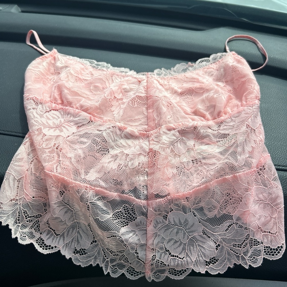 free people laced tank top